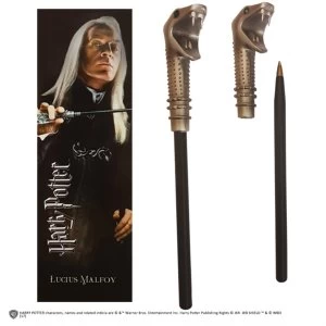 image of Harry Potter - Lucius Malfoy Wand Pen And Bookmark Set