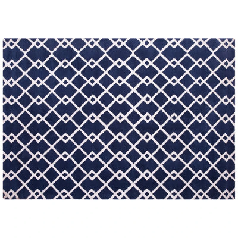 Image of Beliani Traditional Rug Serres Blue 160 X 230 Cm