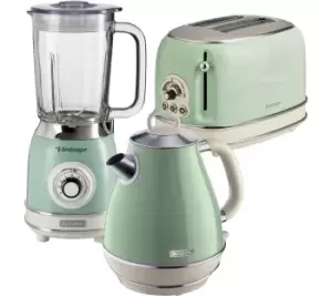 image of Ariete Vintage ARPK23 2 Slice Toaster, Jug Kettle & Blender Bundle