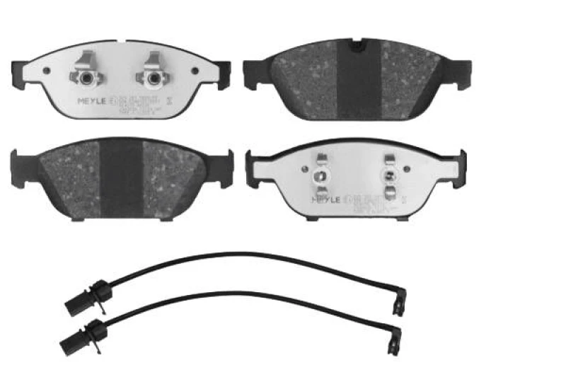 Image of MEYLE 025 261 5820/PD Brake pad set Front Axle, incl. wear warning contact, MEYLE-PD Quality, with anti-squeak plate Brake Pad Set,disc brake (402)
