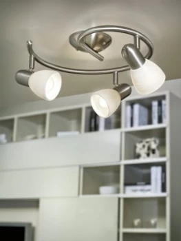 image of Eglo Dakar 3 Point Swirl Ceiling Light.