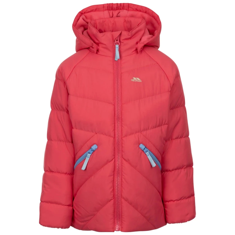 Image of Trespass Annah Padded Jacket in Dark Pink Size: 2-3 Years Dark Pink Unisex 2-3 Years