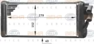 Image of Behr Heat Exchanger 8FH351311-621 AH 98 000P 70818723 Aluminium Genuine