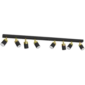 image of Milagro Ceiling Lamp Joker Black/Gold 8 x GU10