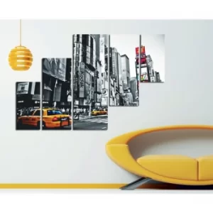 Image of ST010 Multicolor Decorative MDF Painting (5 Pieces)
