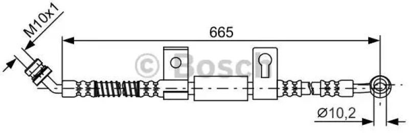 Image of Bosch 1 987 481 790 Brake Hose Brake Hose (83)