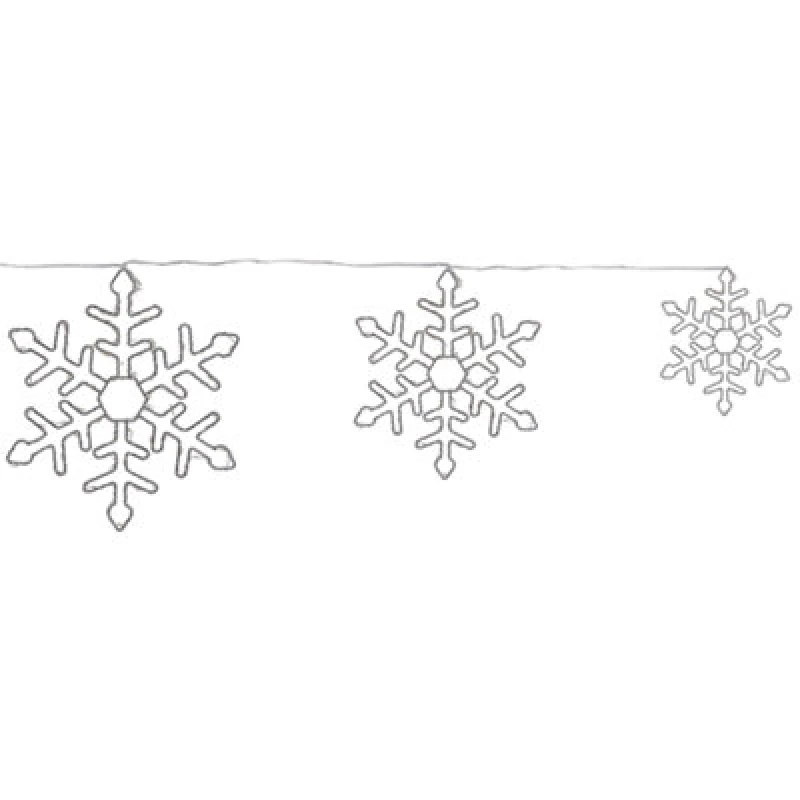 Image of Beliani Outdoor Hanging Decoration LED Lohela Snowflake 30/39/50 Cm Silver