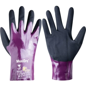Image of 56-426 MaxiDry GP Palm-side Coated Purple/Black Drivers Gloves - Size 10 - ATG