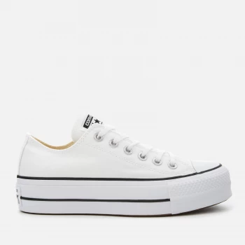 Converse Womens Chuck Taylor All Star Lift Ox Trainers - White/Black/White - UK 8