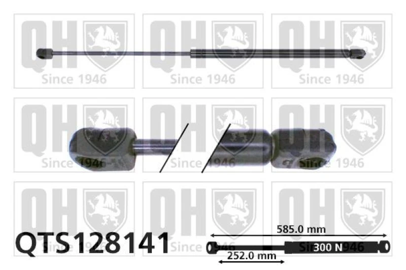 Image of QUINTON HAZELL Tailgate strut QUINTON HAZELL QTS128141
