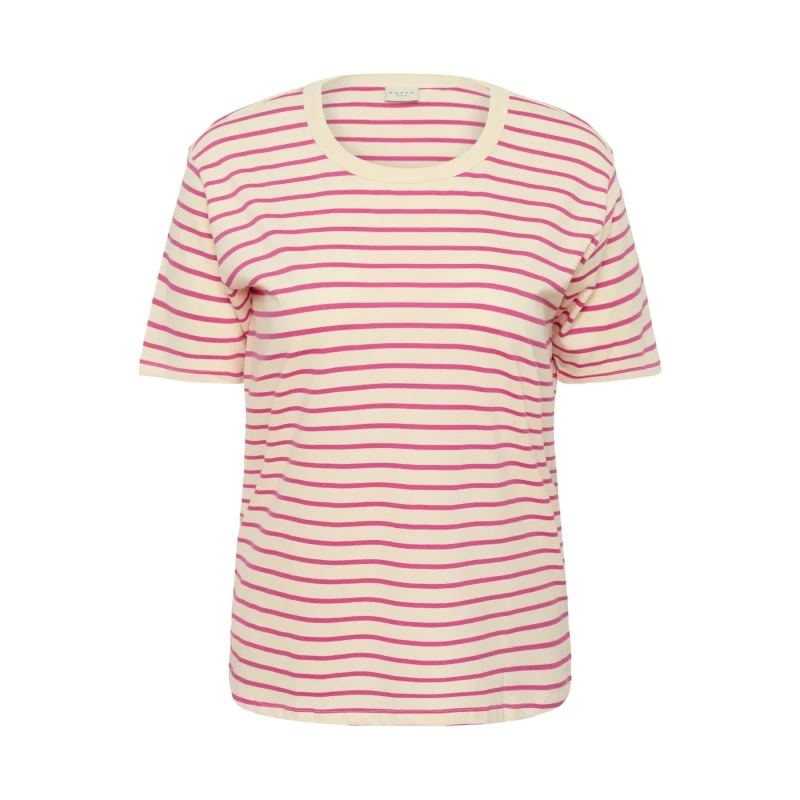Image of KAFFE Curve Womens T-Shirt KAFFE Curve Winni Blanc Female XL