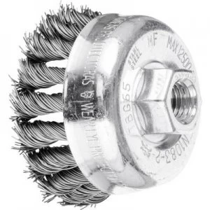 Image of PFERD HORSE Cup brush with 65 x 22mm wire thickness 0.5mm With thread M14 43305001