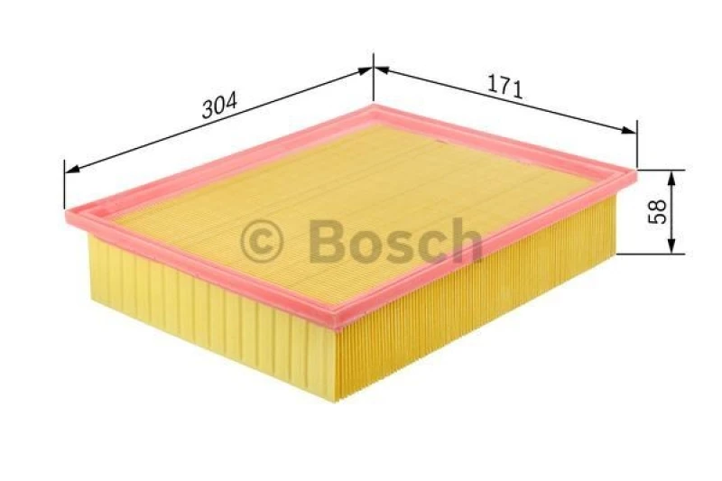 Image of Bosch 1457433701 Air Filter Insert S3701 1457433701