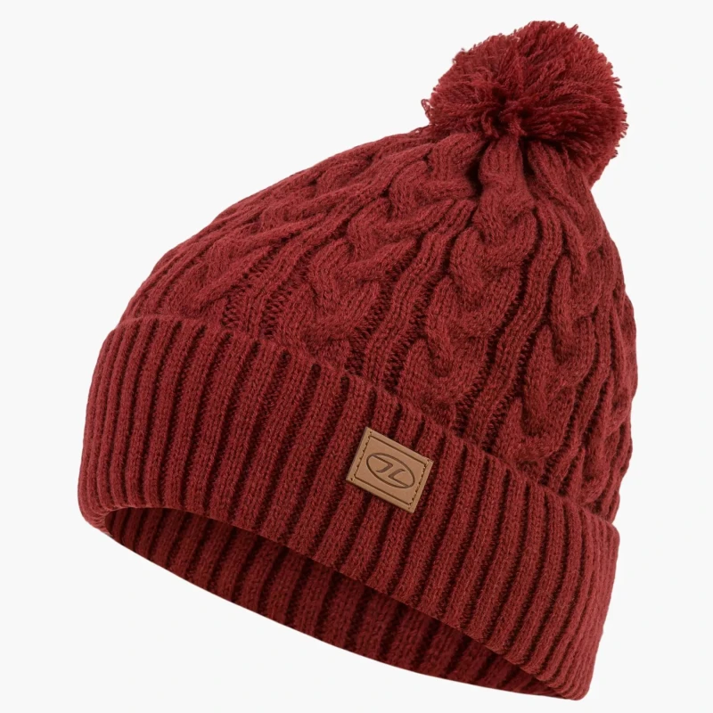 Image of Beanie Highlander Beira lined bobble Rouge Unisex TU