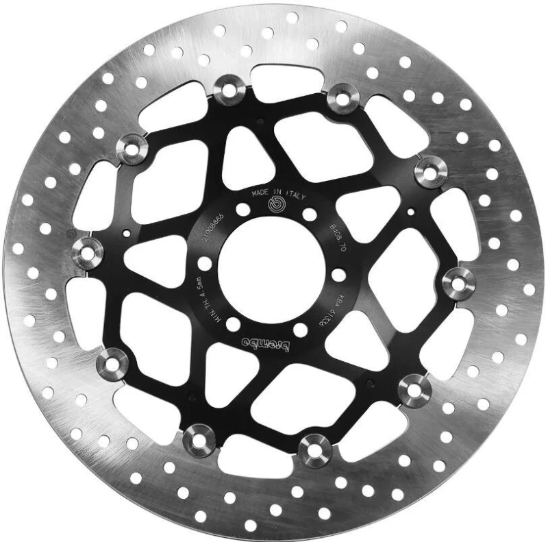 Image of 78B40870 - Brembo Oro Prime Line Floating Brake Disc For Laverda 650 Black Strike 1998-1999 Front Black/Silver/Stainless Steel 78B40870