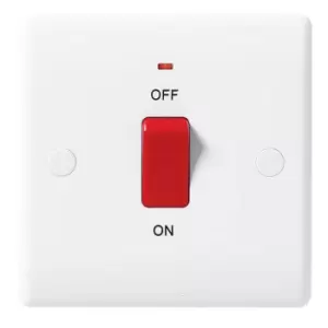 Image of BG Nexus White Double Pole Switch with Neon 45A - 874