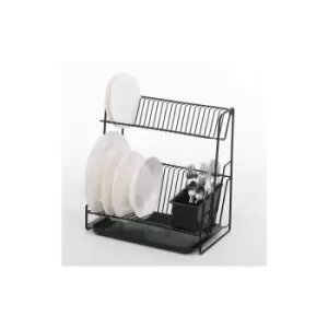 Delfinware Wireware Black 2 Tier Plate Rack