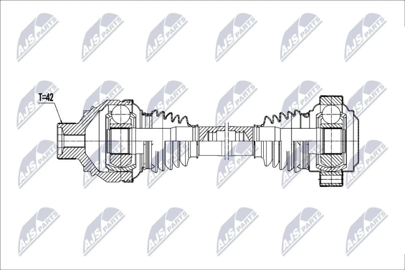 Image of NTY NPW-AU-080 Drive shaft Rear Axle Left Drive Shaft (13)