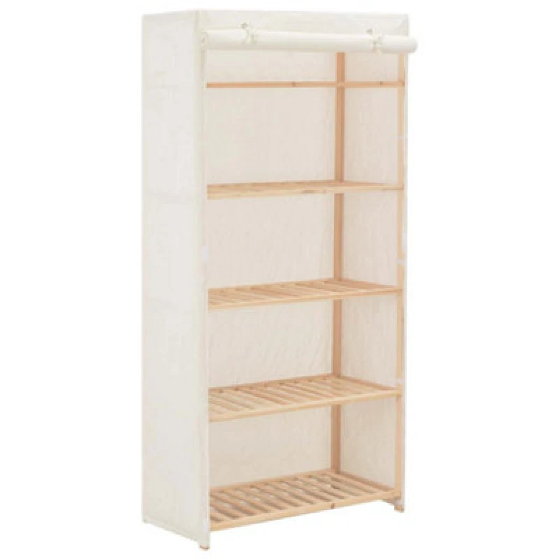 Image of VIDAXL Wardrobe White 79x40x170cm Fabric Vidaxl 8718475730989