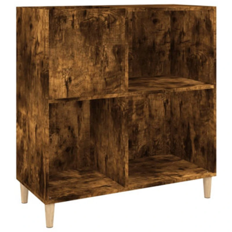 Image of VIDAXL Record Cabinet Smoked Oak 84.5x38x89cm Engineered Wood Vidaxl 8720845879006