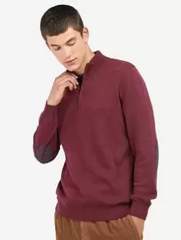 Image of Barbour Avoch Half Zip Jumper - Red, Red Size M Men