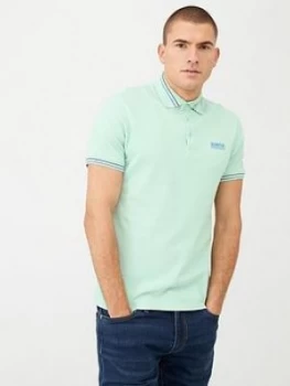 Image of Barbour International Switch Tipped Collar Polo Shirt - Peppermint