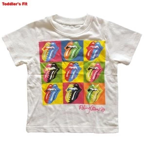 Image of The Rolling Stones - Two-Tone Tongues Kids 12 Months T-Shirt - White