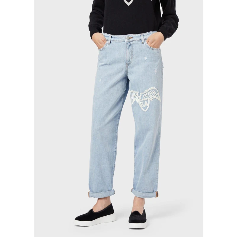 Image of Emporio Armani J89 Baggy-Fit Jeans Blue female 25R