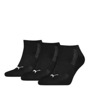 image of Puma 3 Pack Cushion Sneaker Socks - Black