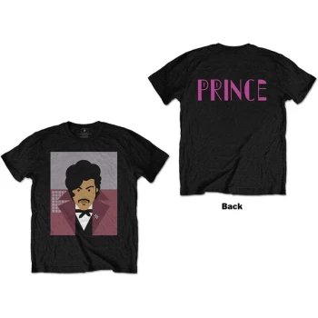 Image of Prince - Many Faces Unisex Large T-Shirt - Black