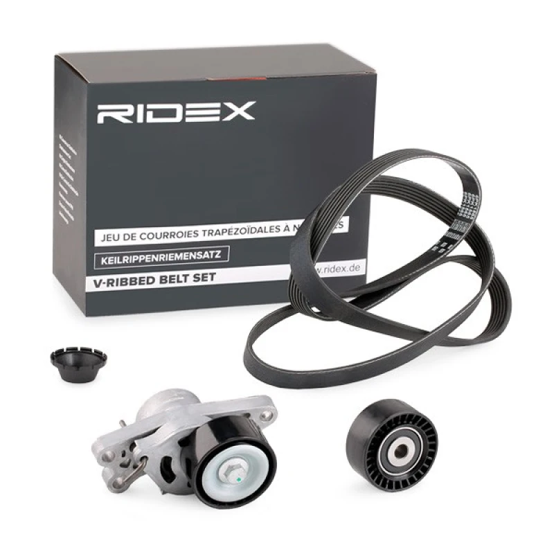 Image of RIDEX 542R0133 V-ribbed belt set V-Ribbed Belt Set (542)
