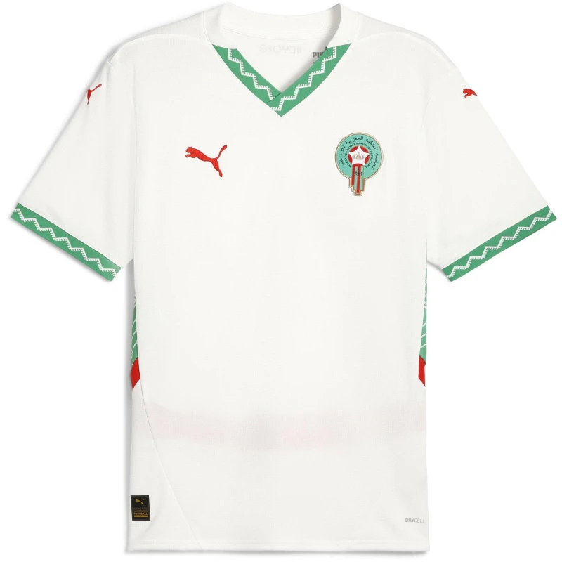 Image of Puma Morocco Away Shirt 2025 Adults White/Green male S