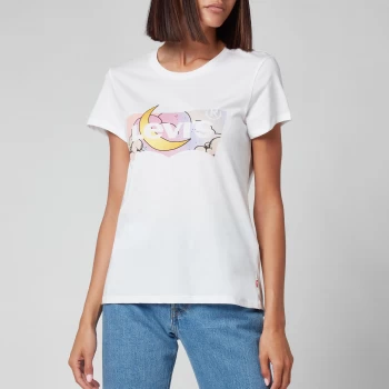 image of Levis Womens The Perfect T-Shirt - Batwing Dreamy Fill White - M