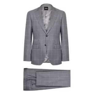 Image of Boss 2 Piece Check Shirt - Silver