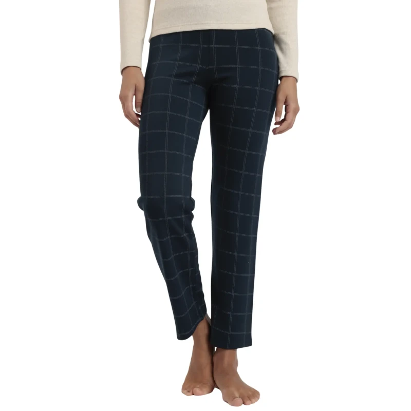 Image of Admas Womens Stretch Check Trousers Admas Bleu Female M