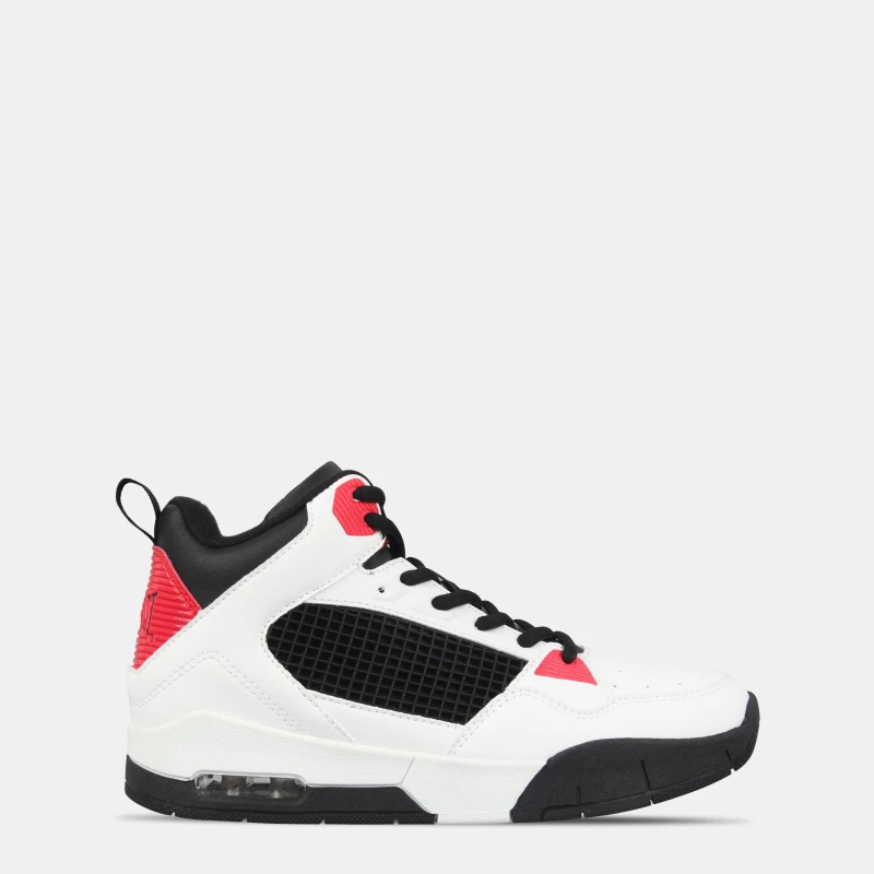 Image of Everlast Unisex Kids Layup Lace Up Basketball Trainers White/Blk/Red09 unisex 3 (35.5)