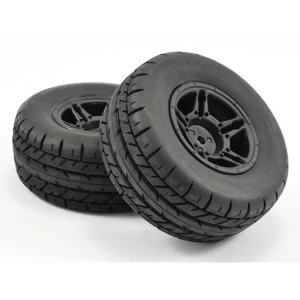 Image of Fastrax 1:10 SC Eagle Mounted 5-Spoke (2) Black (Slash 2wd Front)