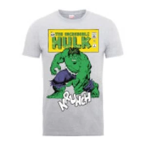 image of Marvel Comics The Incredible Hulk Krunch Distressed Mens Grey T-Shirt - L