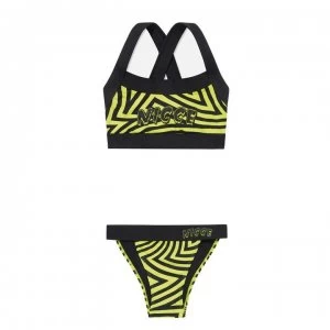 image of Nicce Vortex Bikini Set Womens - Neon Yellow