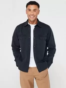 Image of BOSS Lovelock Overshirt - Dark Blue, Dark Blue Size M Men