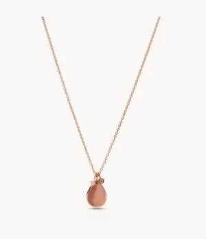 Image of Fossil Women Salted Caramel Brown Mother-of-pearl Pendant Necklace