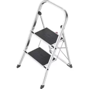 image of Hailo K60 StandardLine folding steps, aluminium frame, max. load 150 kg, 2 steps, step height 460 mm