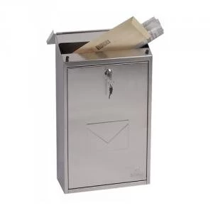 Image of Phoenix Villa Front Loading Mail Box MB0114KS in Stainless Steel with