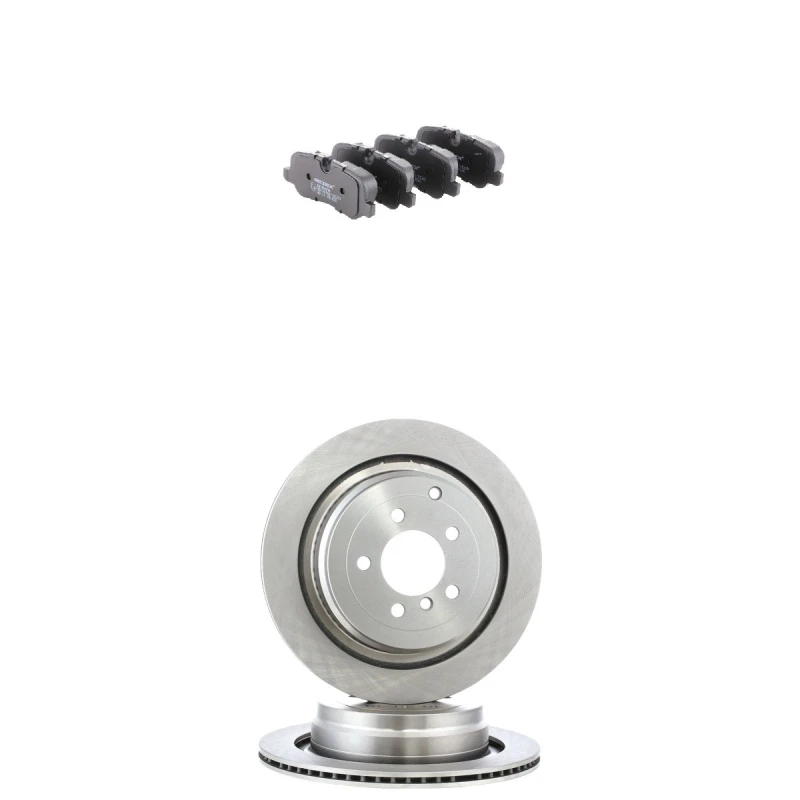 Image of RIDEX 3405B2404 Brake disc and pads set Rear Axle, Brake Disc Type: internally vented, prepared for wear warning indicator Brake Set,disc brakes (340