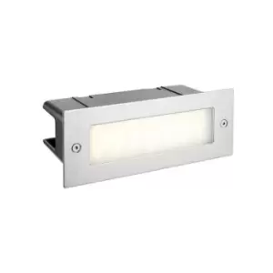 image of Saxby Lighting - Saxby Seina - Integrated LED Outdoor Recessed Light Marine Grade Brushed Stainless Steel, Frosted IP44