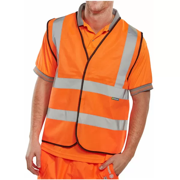 image of B SEEN Hi Vis Waistcoat Orange 5XL