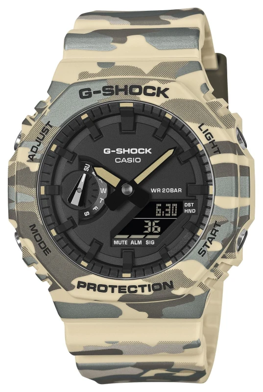 Image of Casio G-SHOCK GA-2100CM-5AER Light Camouflage Resin Strap Watch - W17591