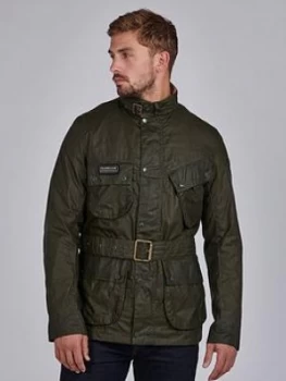 Image of Barbour International Lightweight Wax Jacket - Olive