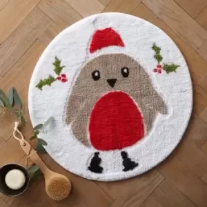 Image of Catherine Lansfield Robins Bath Mat Brown