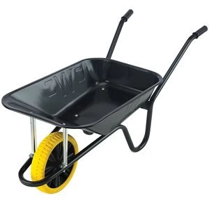 image of Walsall Black Metal Heavy duty Wheelbarrow 85L